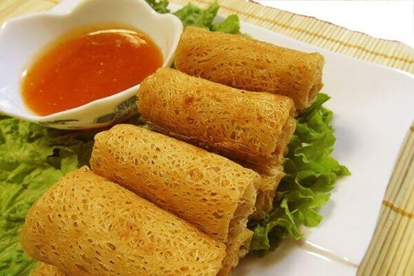 Chả giò chay vỏ bánh rế thơm giòn