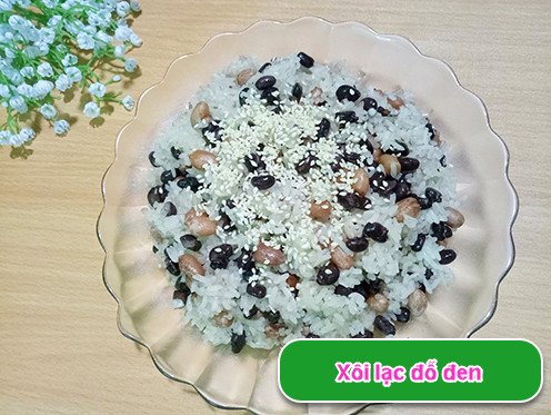 Dẻo ngon xôi lạc đỗ đen thơm bùi