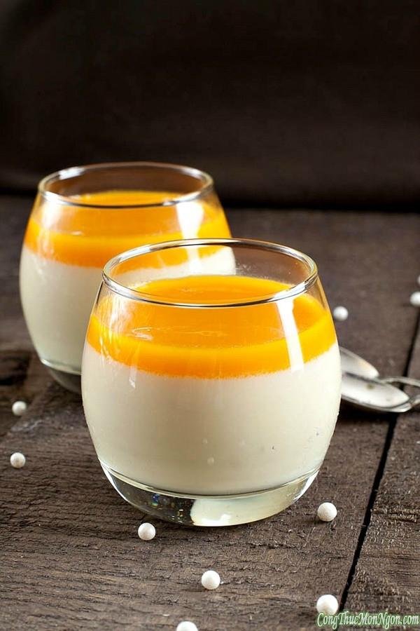 Ngọt ngào panna cotta xoài